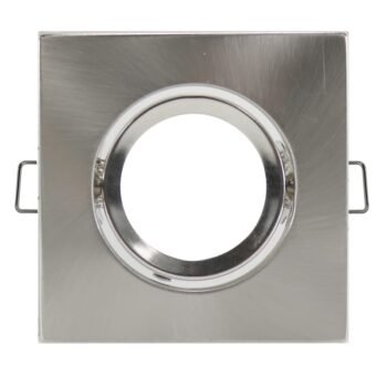 Aro de encastrar ECO GU10 quadrado rotativo Níquel