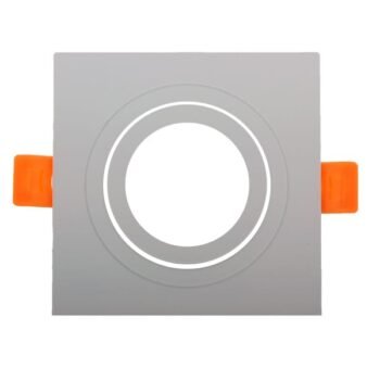 Aro de encastrar LUXURY quadrado rotativo Branco