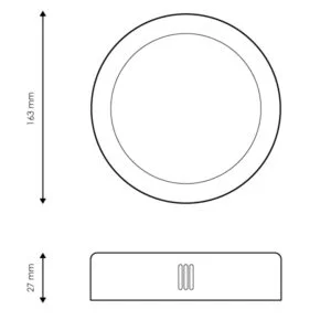 Plafond SLIM redondo 12W LED 1200lm 6000K Branco - Image 2