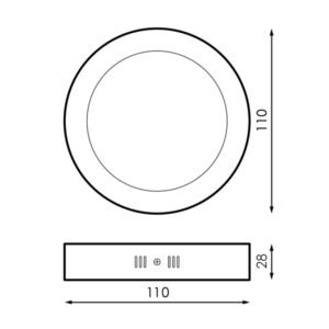 Plafond SLIM redondo 6W LED 600lm 4500K Branco - Image 2