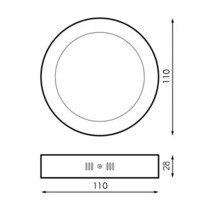 Plafond SLIM redondo 6W LED 600lm 3000K Branco - Image 2