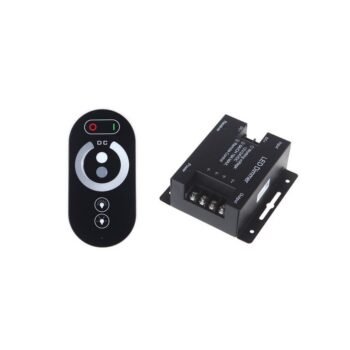 Controlador RF TOUCH 12Vdc/24Vdc 18A para fita LED Unicolor com controlo remoto
