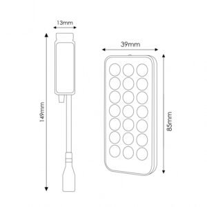 Mini Controlador 12Vdc/24Vdc para fita LED RGB com Controlo Remoto RF - Image 4