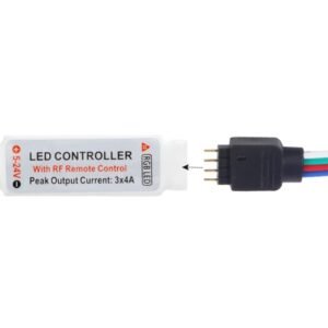 Mini Controlador 12Vdc/24Vdc para fita LED RGB com Controlo Remoto RF - Image 2