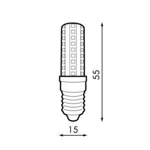Lâmpada E14 (fino) MINI LED 5W 6000K 420lm Transparente - Image 2