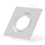 Aro de encastrar ECO GU10 quadrado rotativo Branco