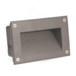 Aplique de encastrar DESAN rectangular IP65 7W LED 560lm 3000K Antracite