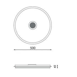 Plafon MAGIC 36W LED RGB+CCT (2700-6000-7500K), APP e coluna de som Branco - Image 4