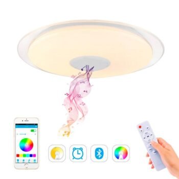 Plafon MAGIC 30W LED RGB+CCT (2700-6000-7500K), APP e coluna de som Branco