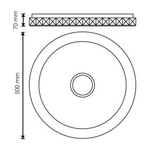 Plafond MUSIC 1x72W LED 3000lm Rgb+Cct Branco - Image 7