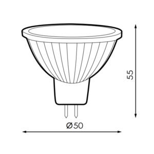 Lâmpada GU5.3 MR16 SMD PLUS 12V 6W LED 4500K 580lm - Image 2