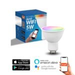 Lâmpada GU10 SMARTHOME WIFI LED 5W RGB+CCT (3000-6000-7500K), APP, Alexa e Google Assistant