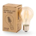 Lâmpada E27 (grosso) GLS (standard) Filamento LED 4W 2300K 350lm Ambar