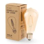 Lâmpada LED E27 (grosso) Filamento LED ST64 6W 2300K 500lm Ambar