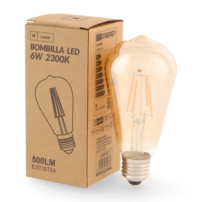 Lâmpada LED E27 (grosso) Filamento LED ST64 6W 2300K 500lm Ambar