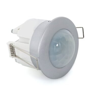 Sensor de movimento IR Cinza IP20, ângulo de detecção 360°