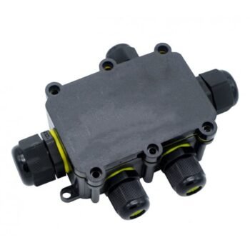 Caixa de Derivação 5 saídas com Bucins IP68 Preto