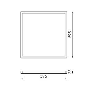 Painel de encastrar BURE 60x60cm 40W LED 4000lm 3000k Branco - Image 3