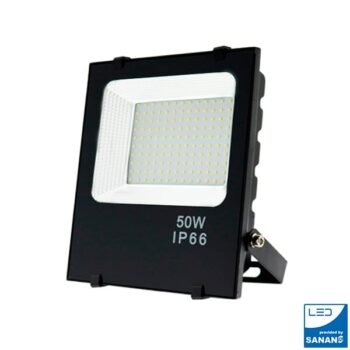 Projetor SMD PRO IP65 50W LED 5500lm 4500K Preto