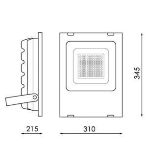 Projetor SMD PRO IP65 200W LED 22000lm 6000K Preto - Image 5