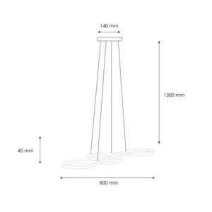 Suspensão RUHU 1x45W LED 1350lm CCT Branco - Image 6