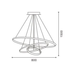 Suspensão TRINGHS 1x45W LED 4050lm CCT Preto - Image 3
