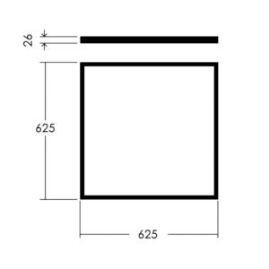 Aro para Encastrar Painel Led 60x60 Branco - Image 3