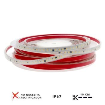 Fita Led 220Vac Smd2835 Ruzok 17W/m Ip67 6000K - 20 Metros