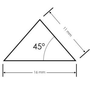 Calha Triangular para fitas LED em Alumínio L.16x Alt.12mm 2mt - Image 2