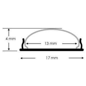 Perfil de Alumínio Flexível 17x4mm por 2mt - Image 3