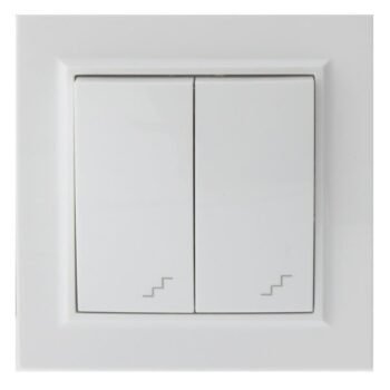 Comutador de Escada Duplo Série EP Branco
