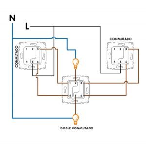 Comutador de Escada Duplo Série EP Branco - Image 3