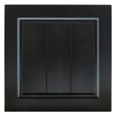Interruptor Triplo Série EP Preto