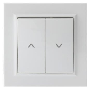 Botão Duplo de Persiana Série EP Branco