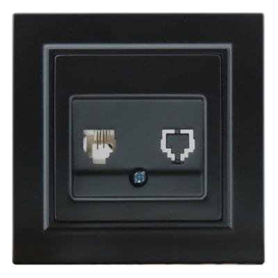 Tomada Telefónica Série EP Preto