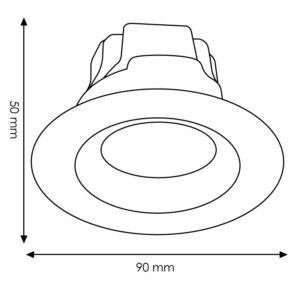 Foco de encastrar COBMAX redondo 7W LED 560lm 4500K Branco - Image 4