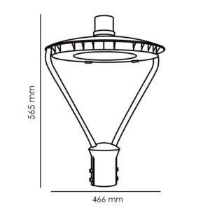 Aplique SERIES PRO com Fotocélula IP65 50W LED 4500lm 5000K Cinzento - Image 4