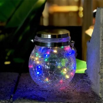 Solar Led Sphereglass Vintage RGB