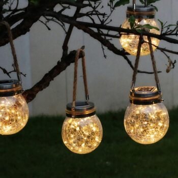 Solar Led Sphereglass Vintage 3000K