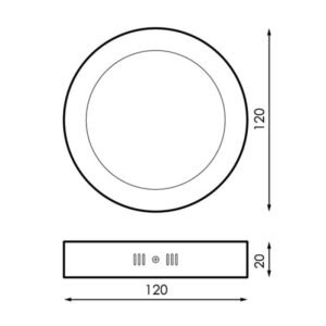 Plafond SLIM redondo 6W LED 600lm CCT (3000K-4500K-6000K) Níquel - Image 2