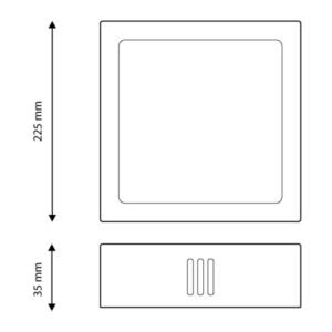 Plafond SLIM quadrado 20W LED 2000lm CCT (3000K-4500K-6000K) Níquel - Image 2