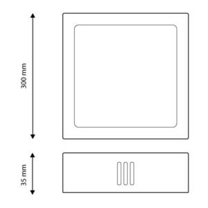 Plafond SLIM quadrado 25W LED 2500lm CCT (3000K-4500K-6000K) Níquel - Image 2