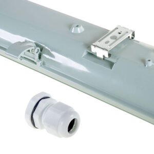 Armadura estanque LINESTA IP65 2xG13 T8 LED 60cm C.65,6xL.11,5xAlt.9,0cm Cinzento - Image 4