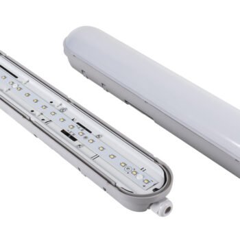 Armadura estanque LINESTRA X2 60cm IP65 1x12W LED 6400K Cinzento