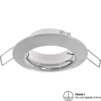 Aro de encastrar INTECA redondo fixo com terra Branco