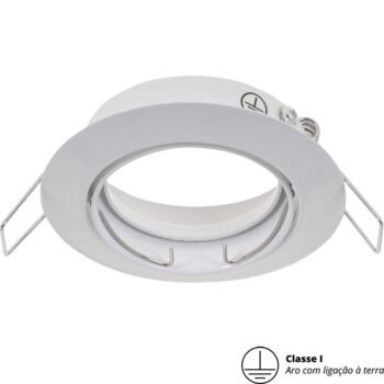 Aro de encastrar INTAKE redondo rotativo com terra Branco