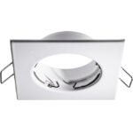 Aro de encastrar INTECA quadrado fixo C.8xL.8xAlt.0,3cm Branco