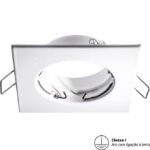 Aro de encastrar INTECA quadrado fixo com terra Branco