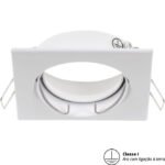Aro de encastrar INTAKE quadrado rotativo com terra Branco
