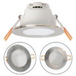 Foco de encastrar XELIM redondo IP65 5W LED 350lm 3000K Níquel